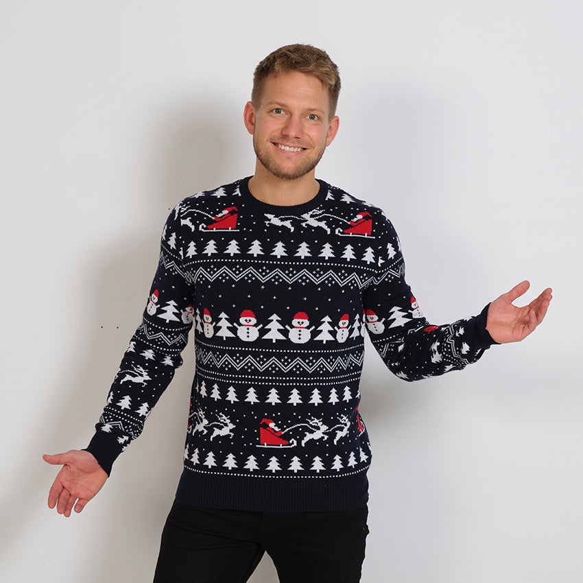 | The stylish Christmas sweater Navy Men&