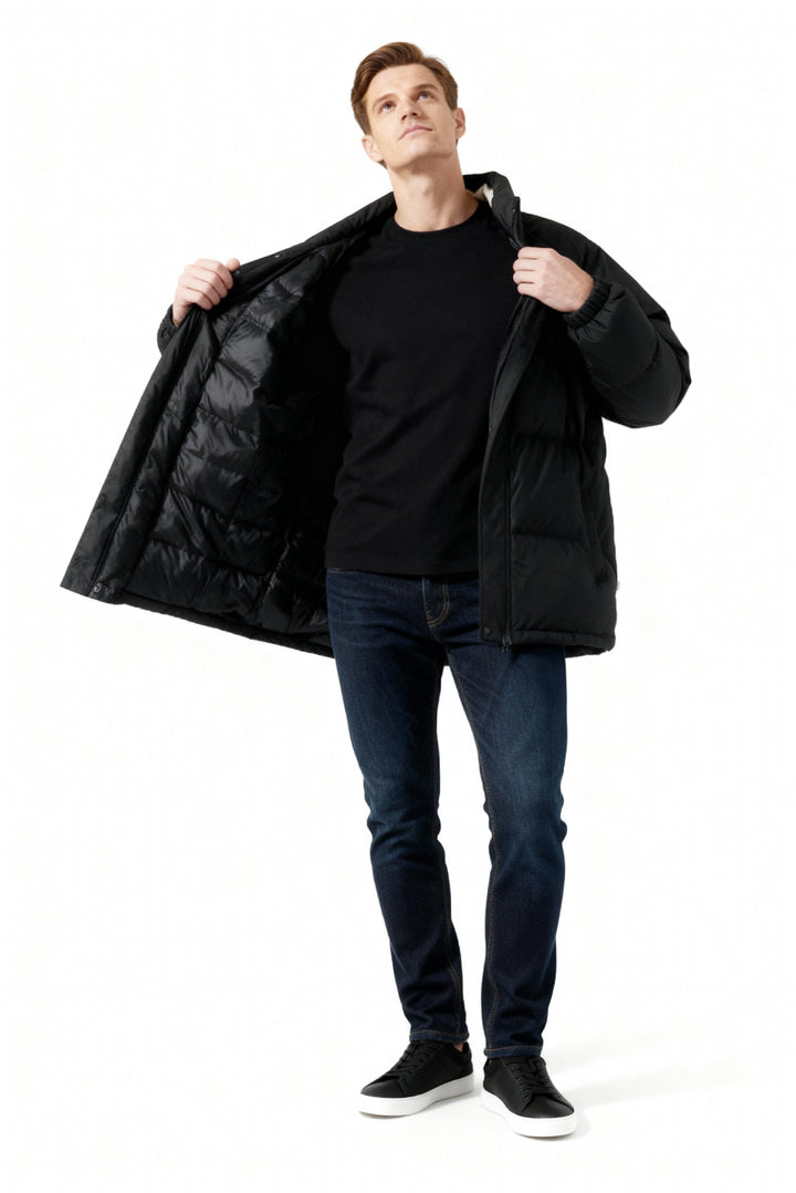 | Fleece-Lined Puffer Jacket