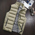 Men's Padded quilted gilet with collar and at check inner Lining