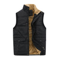 Men's Padded quilted gilet with teddy Lining, high collar and Multi-kieszeniami
