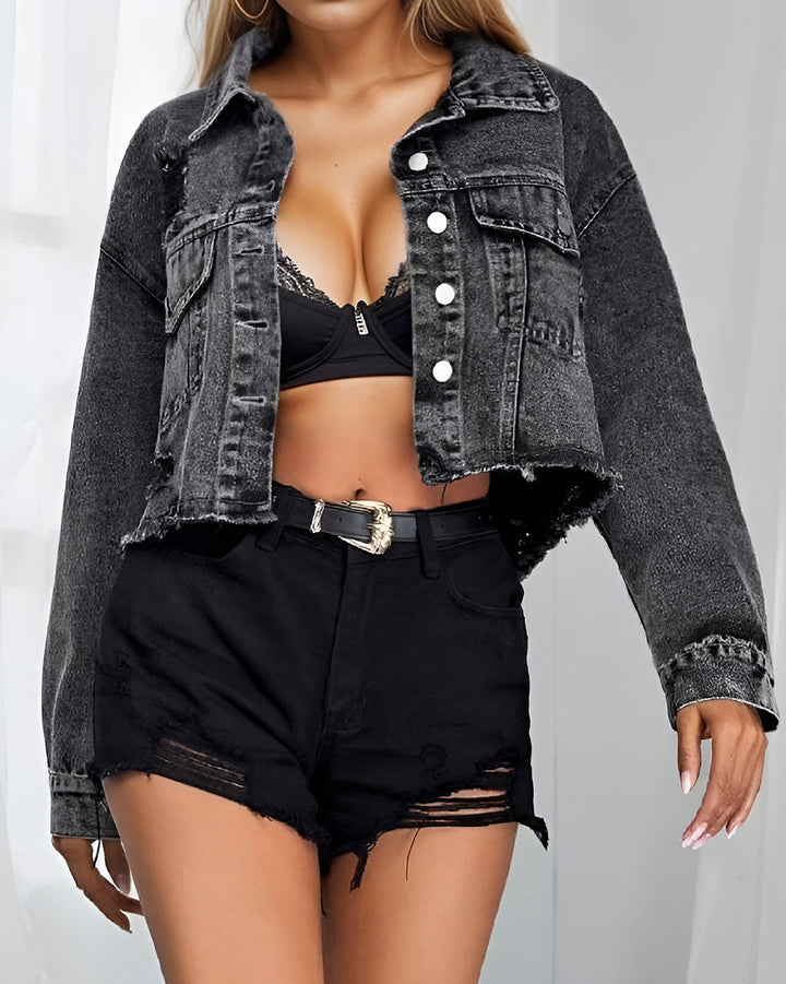 denim short jacket
