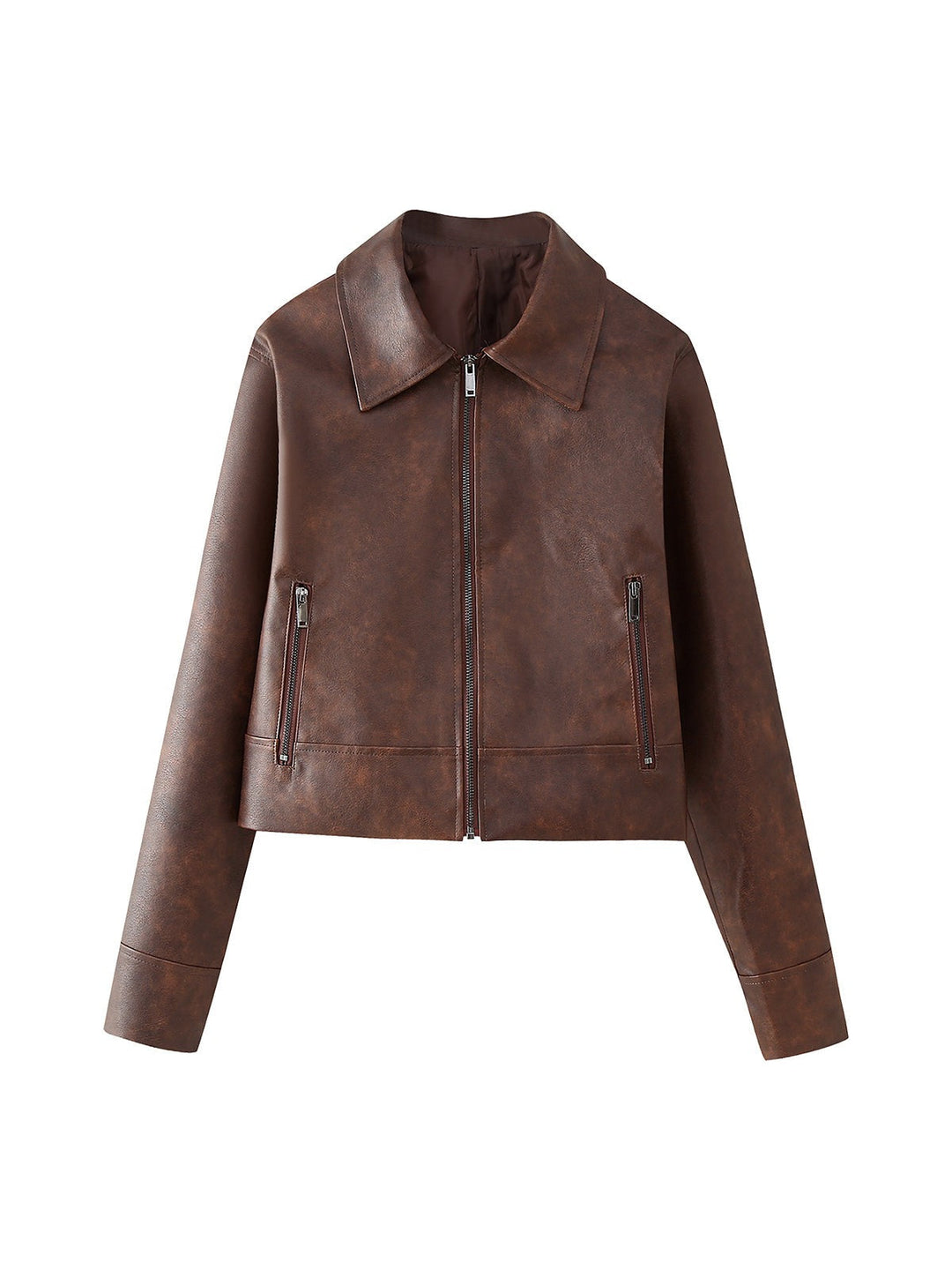 Leather jacket &amp; short Skirt Coordwation Set