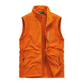 Men's Lightweight Fleece Vest with Stand-Up Collar, Zip and Hidden Side Pockets