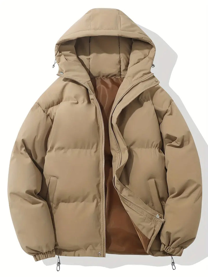 Warm padded jacket hood women