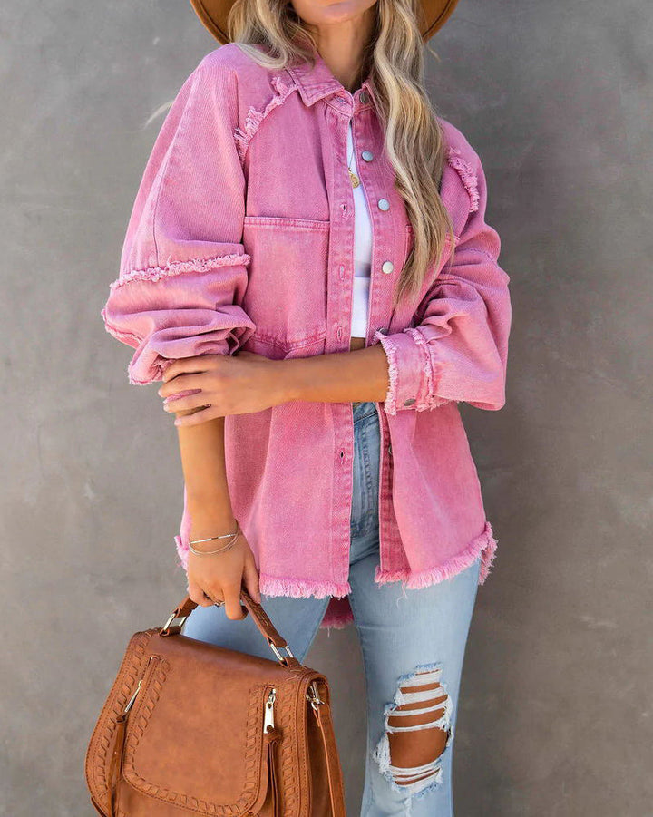 Edge Patchwork pocket denim jacket