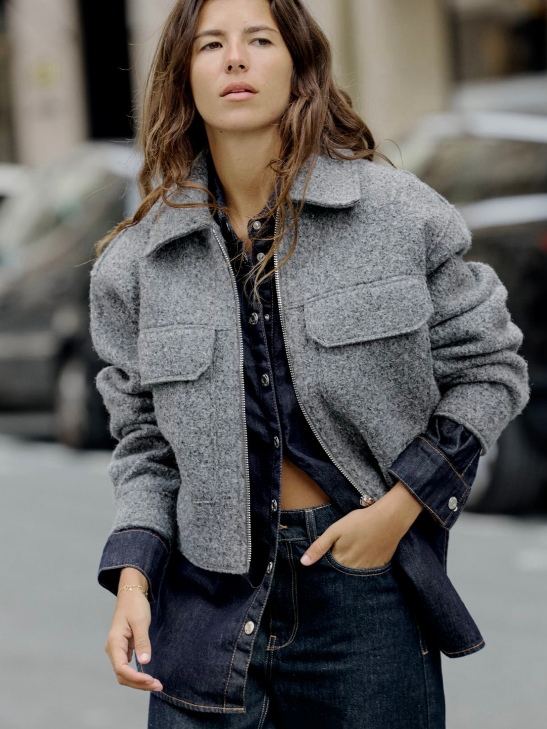 Style Bouclé gray jacket