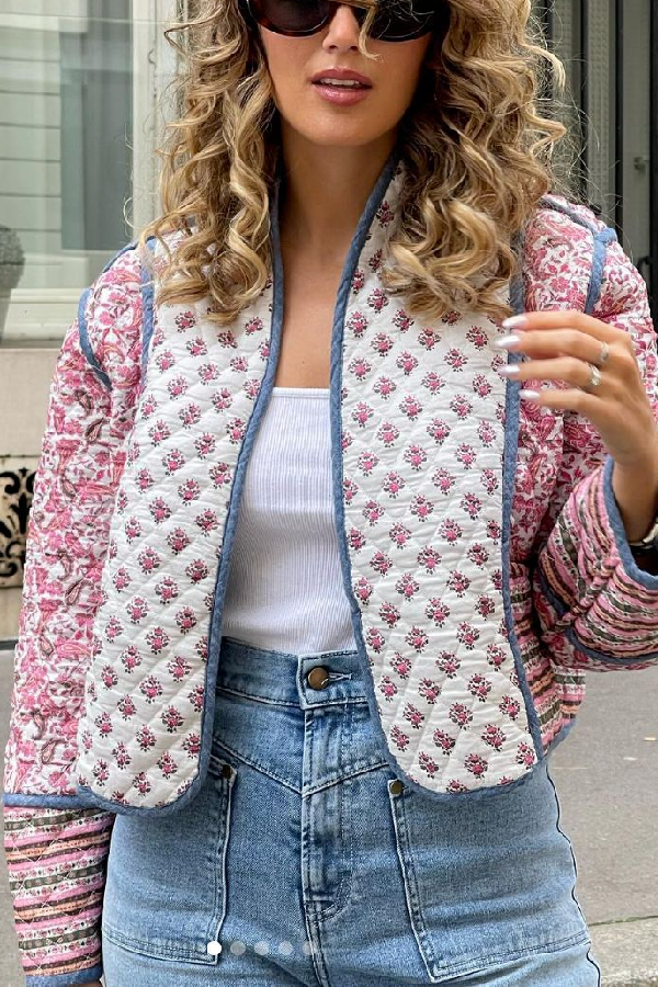 Reversible quilted jacket with Matching Small cotton jacket