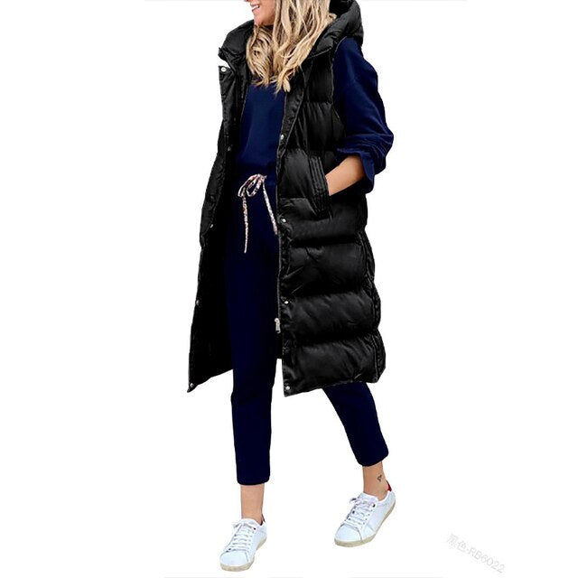 Sleeveless long coat