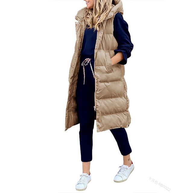 Sleeveless long coat