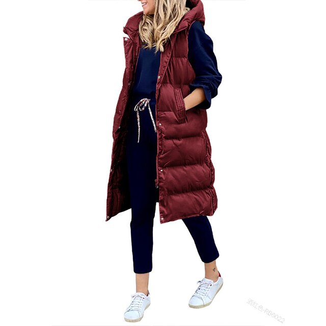 Sleeveless long coat