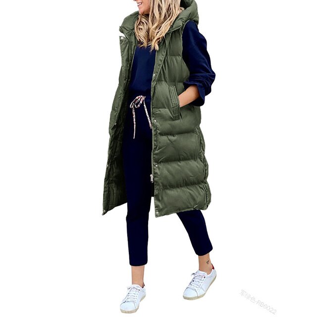 Sleeveless long coat