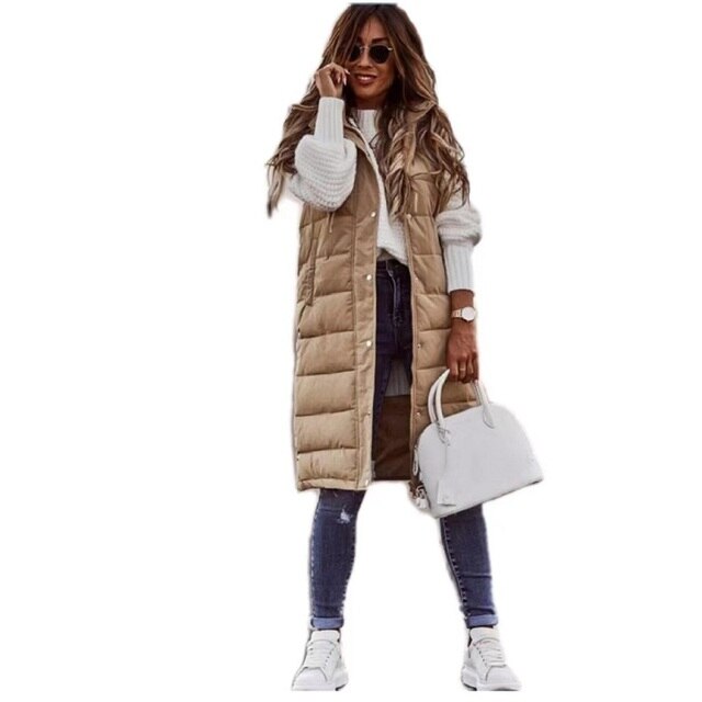 Sleeveless long coat