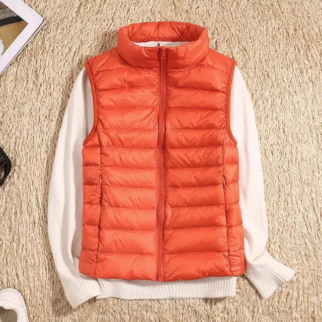 women’s lightweight zip front Puffer gilet