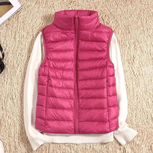 women’s lightweight zip front Puffer gilet