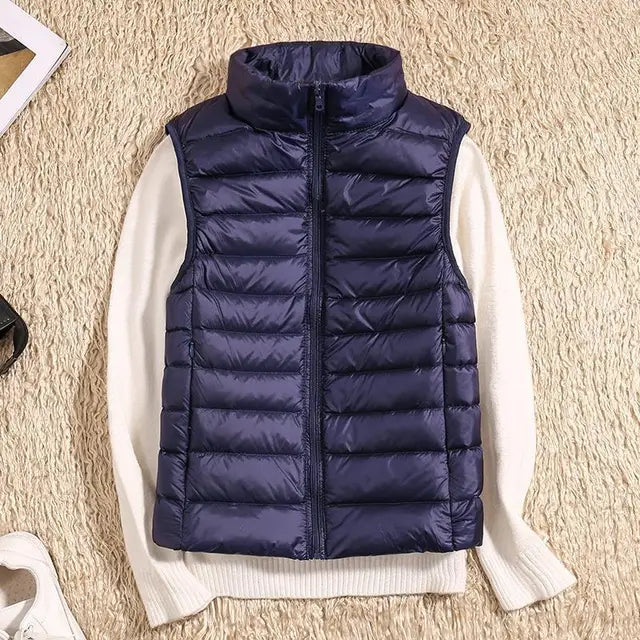 women’s lightweight zip front Puffer gilet