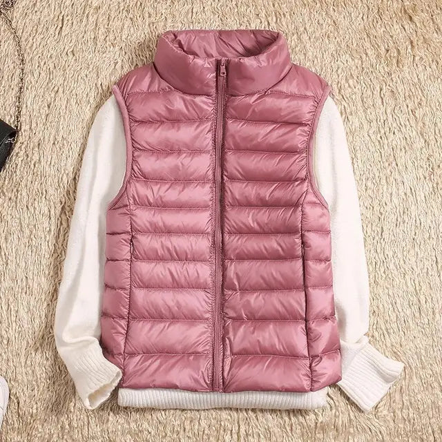 women’s lightweight zip front Puffer gilet
