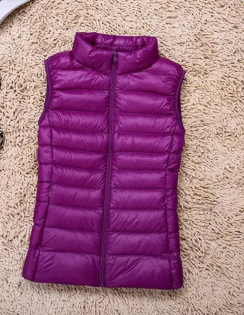 women’s lightweight zip front Puffer gilet
