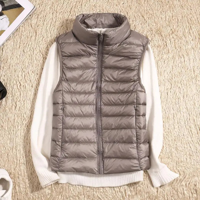 women’s lightweight zip front Puffer gilet