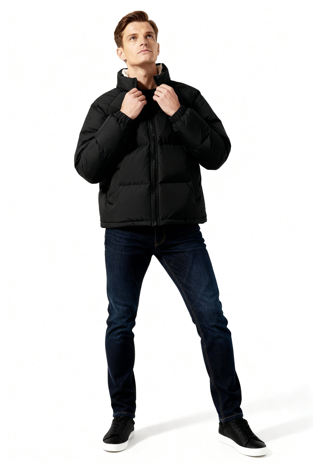 | Fleece-Lined Puffer Jacket