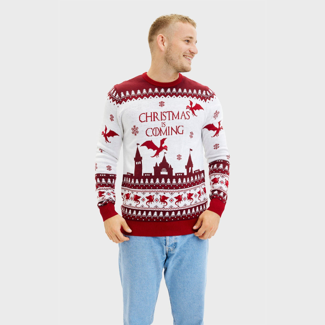 | The Santa Claus is Coming Christmas Sweater Men&