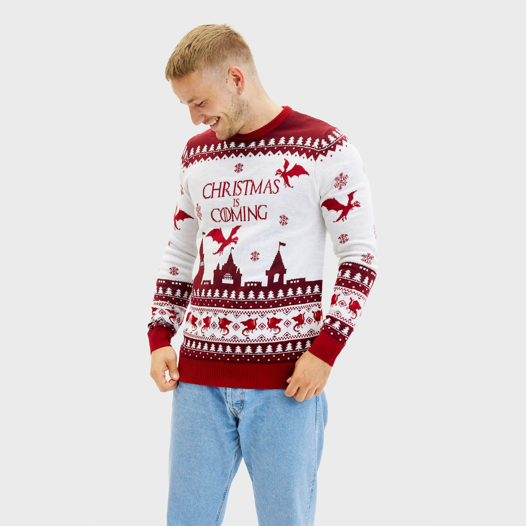 | The Santa Claus is Coming Christmas Sweater Men&