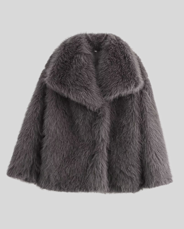 faux Fur Shawl collar jacket