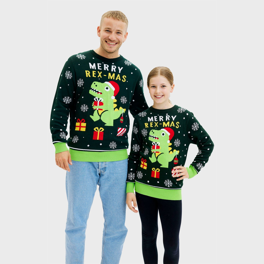 | Funny Dino Christmas Sweater Men