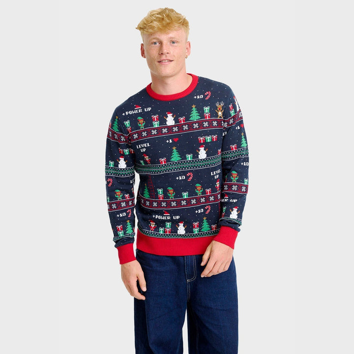 | Vintage Gaming Christmas Sweater Men