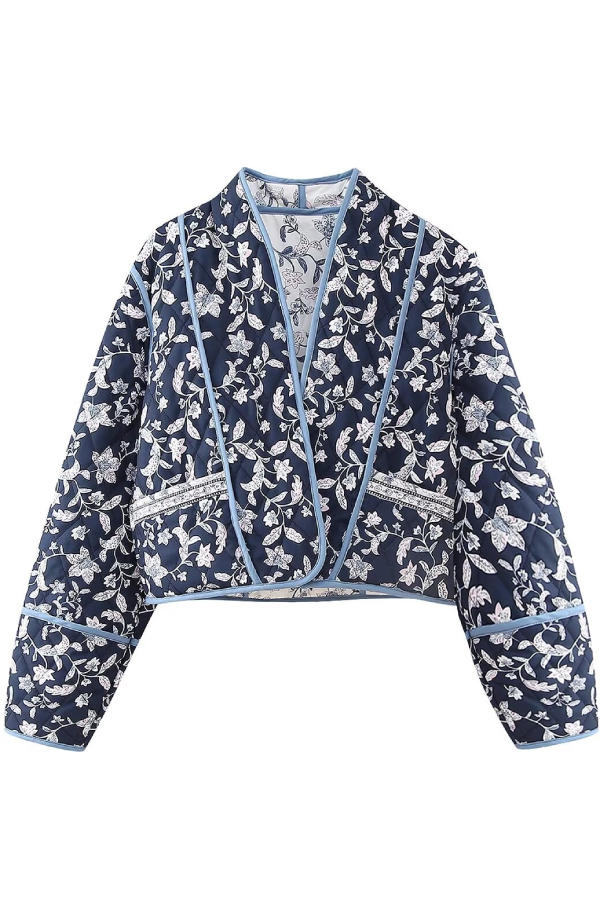 Collar Reversible Puffer jacket in shorter dlam