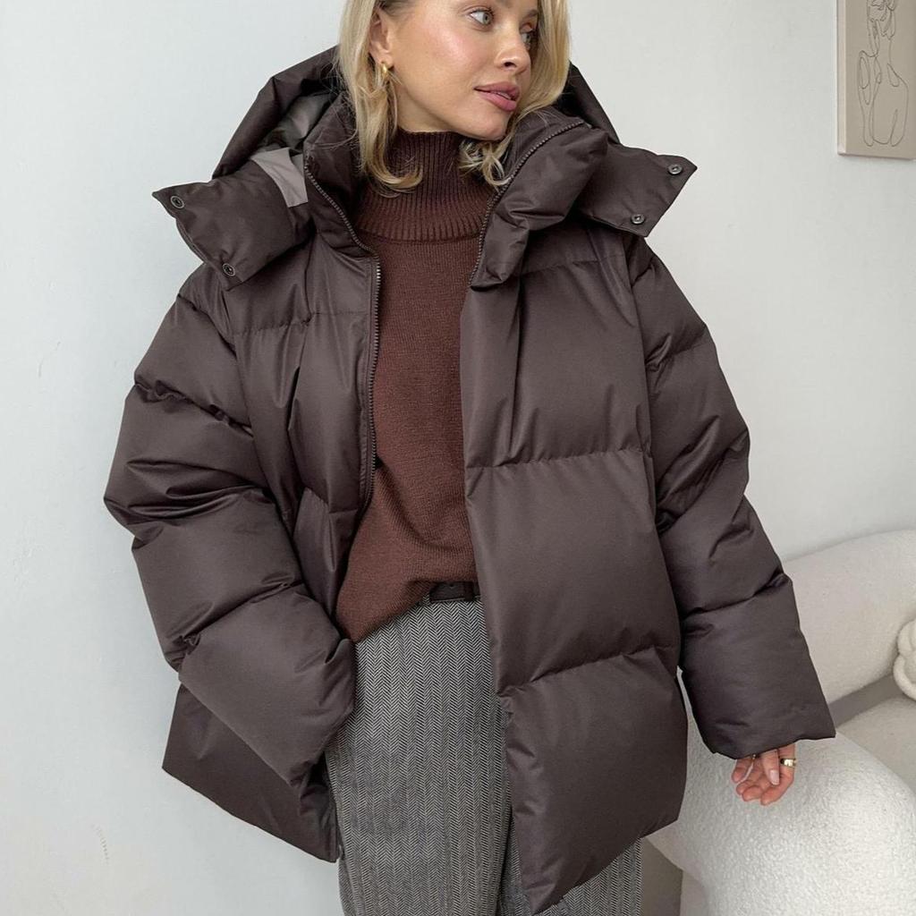 Puffer jacket Brown warm jacket winter comfortable