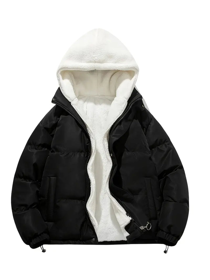 fleece jacket winter with hood - stylish and warm for winter
