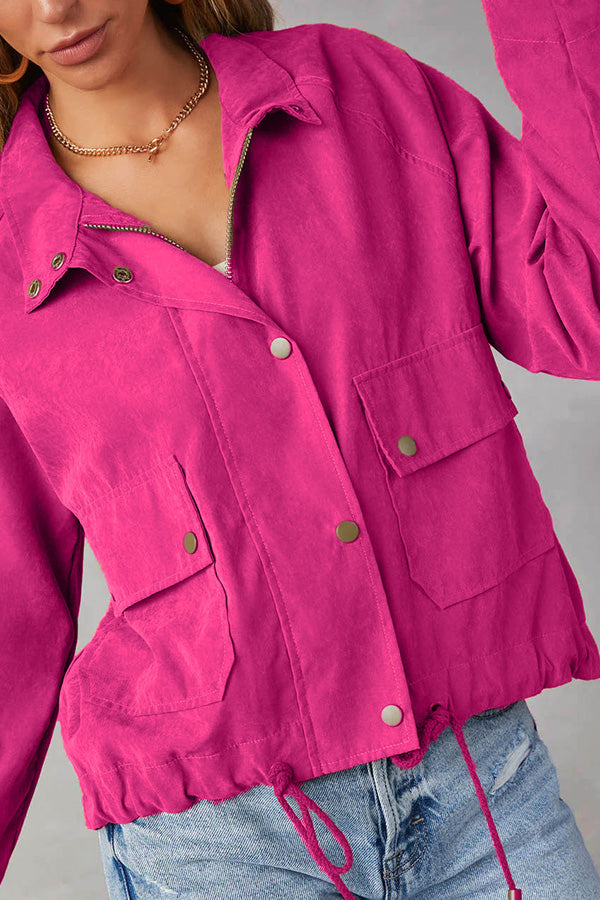 IN check Lapel double-button Two-pocket Midi jacket
