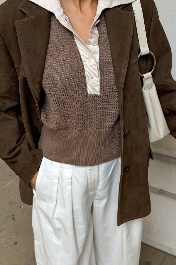 Vwtage Sleeveless suede jacket