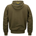 Men's  military inspired cotton-blend hooded sweatshirt with ribbed cuffs and embroidered insignia