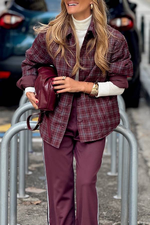 Check Top warm jacket