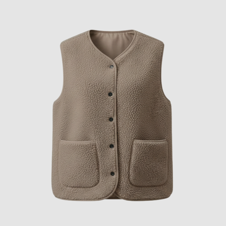winter warm elegant fleece gilet women