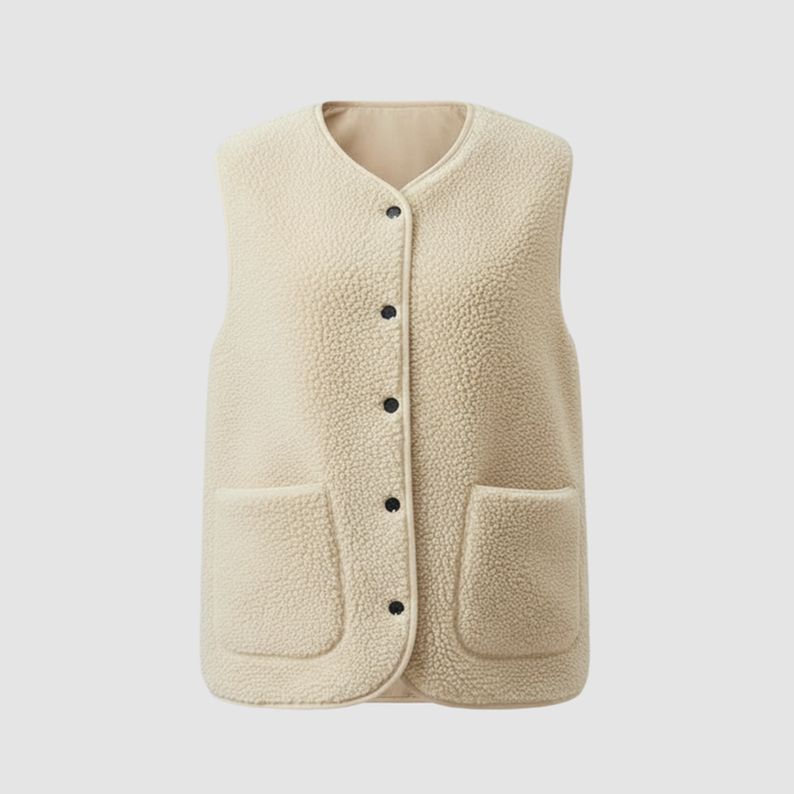winter warm elegant fleece gilet women