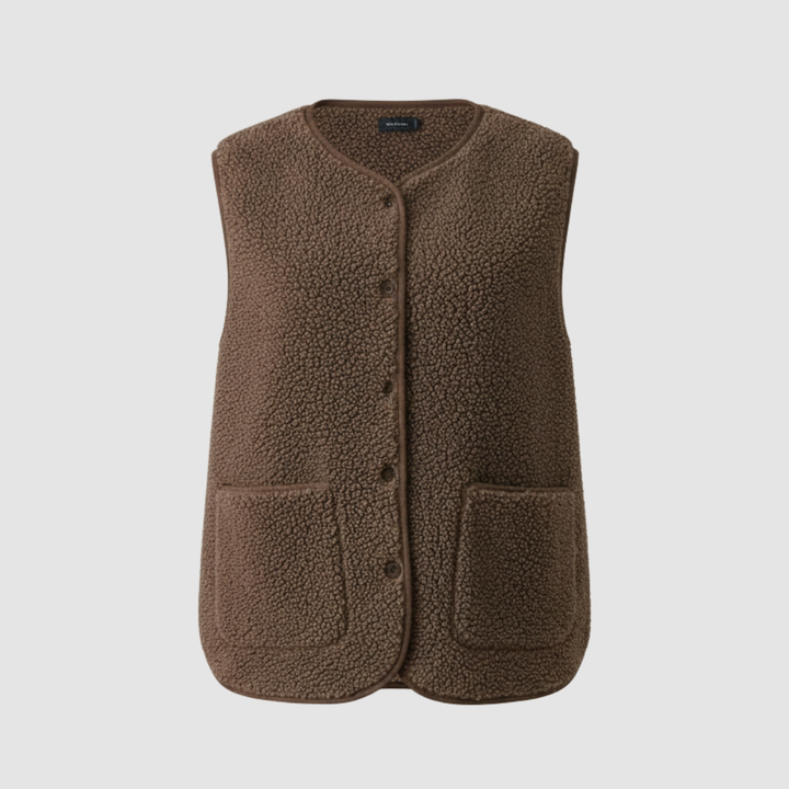 winter warm elegant fleece gilet women