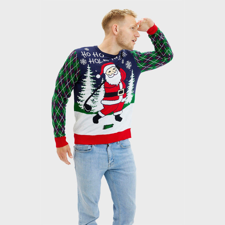 | Ho Ho Hole In One Christmas Sweater Men
