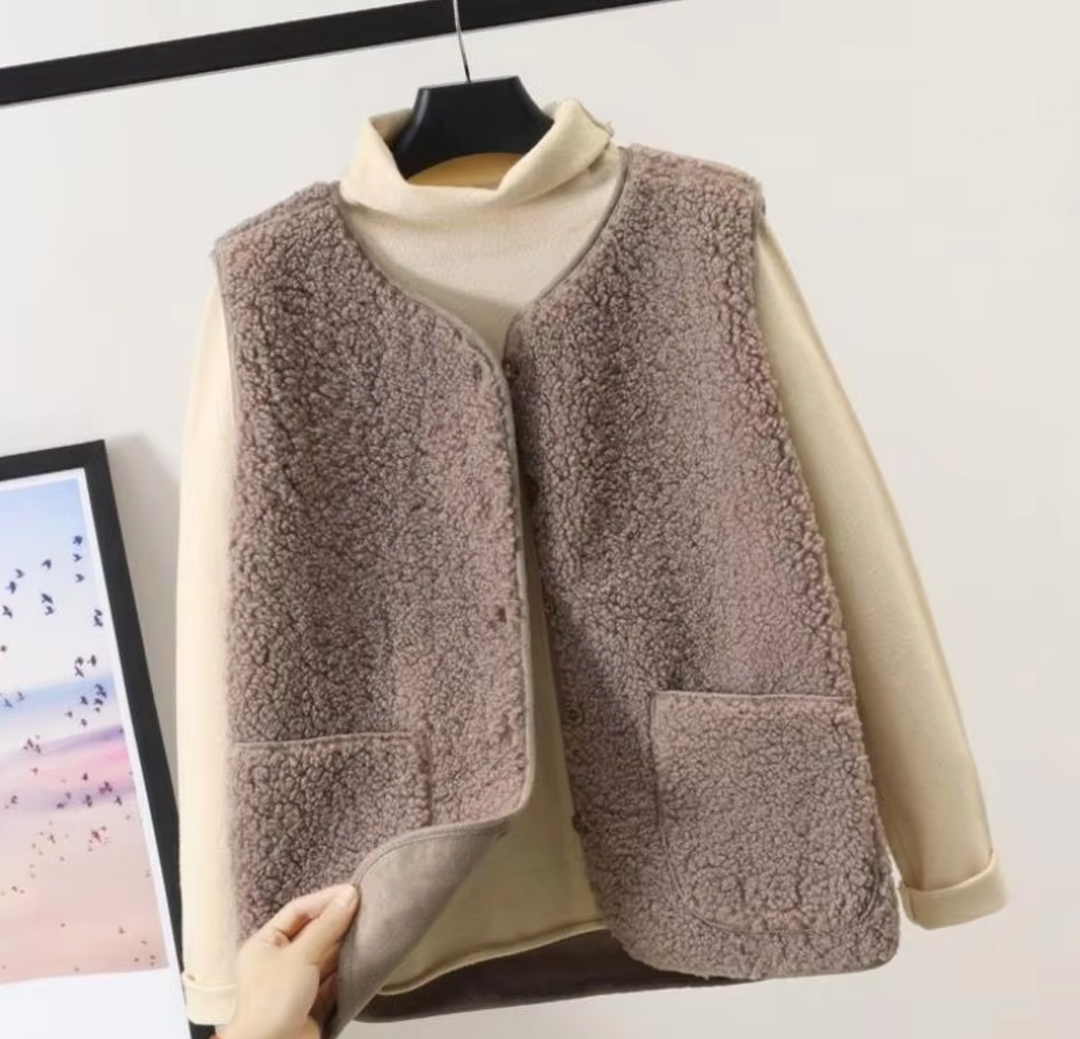 Winter fleece gilet