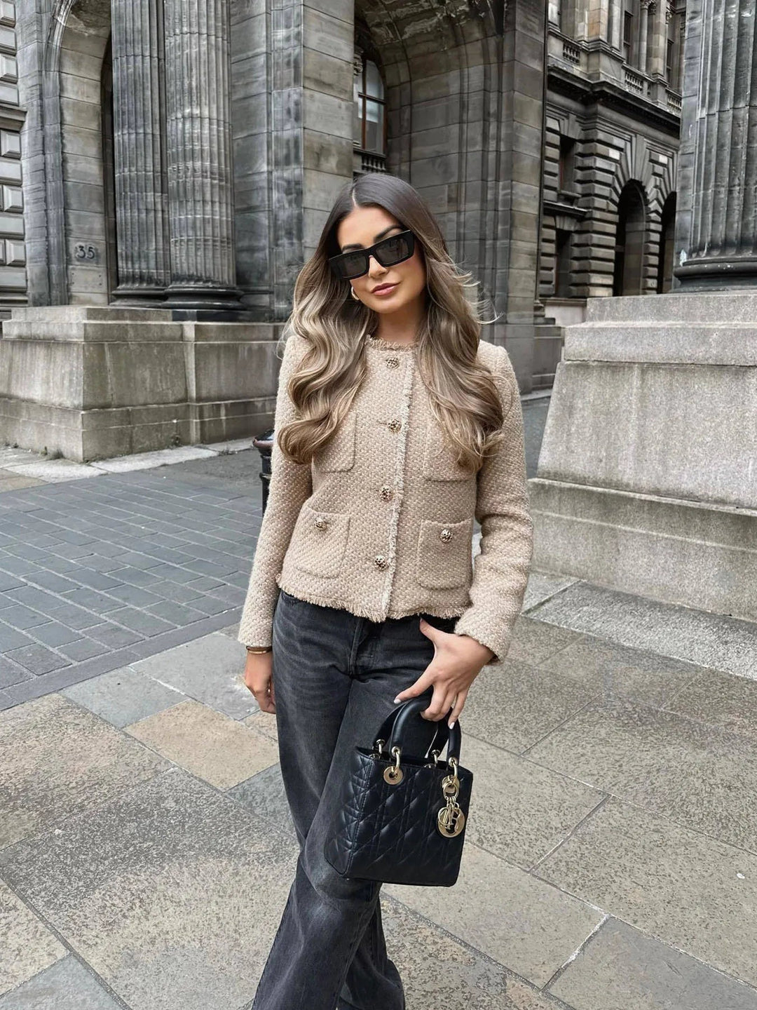 Jacket with two pieces with buttons and pockets