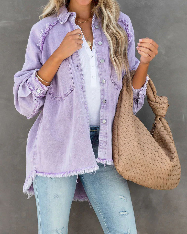 Edge Patchwork pocket denim jacket