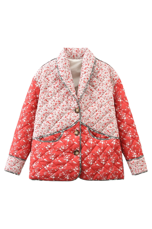 Contrasting color Shades cotton jacket