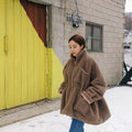 Coat women's quilted down winter