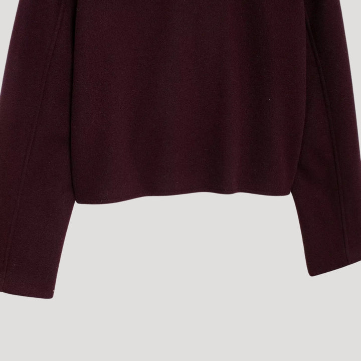 Structured wool blend button jacket