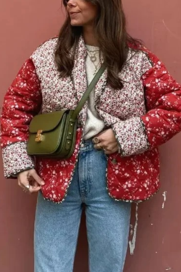 Contrasting color Shades cotton jacket
