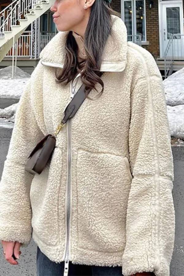 Full-zip jacket teddy