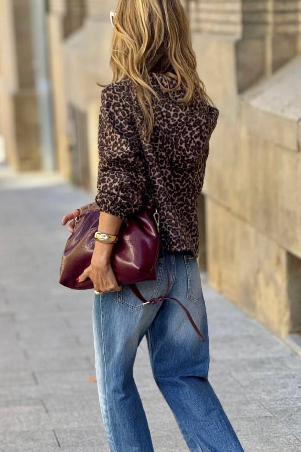 Leopard pattern jacket