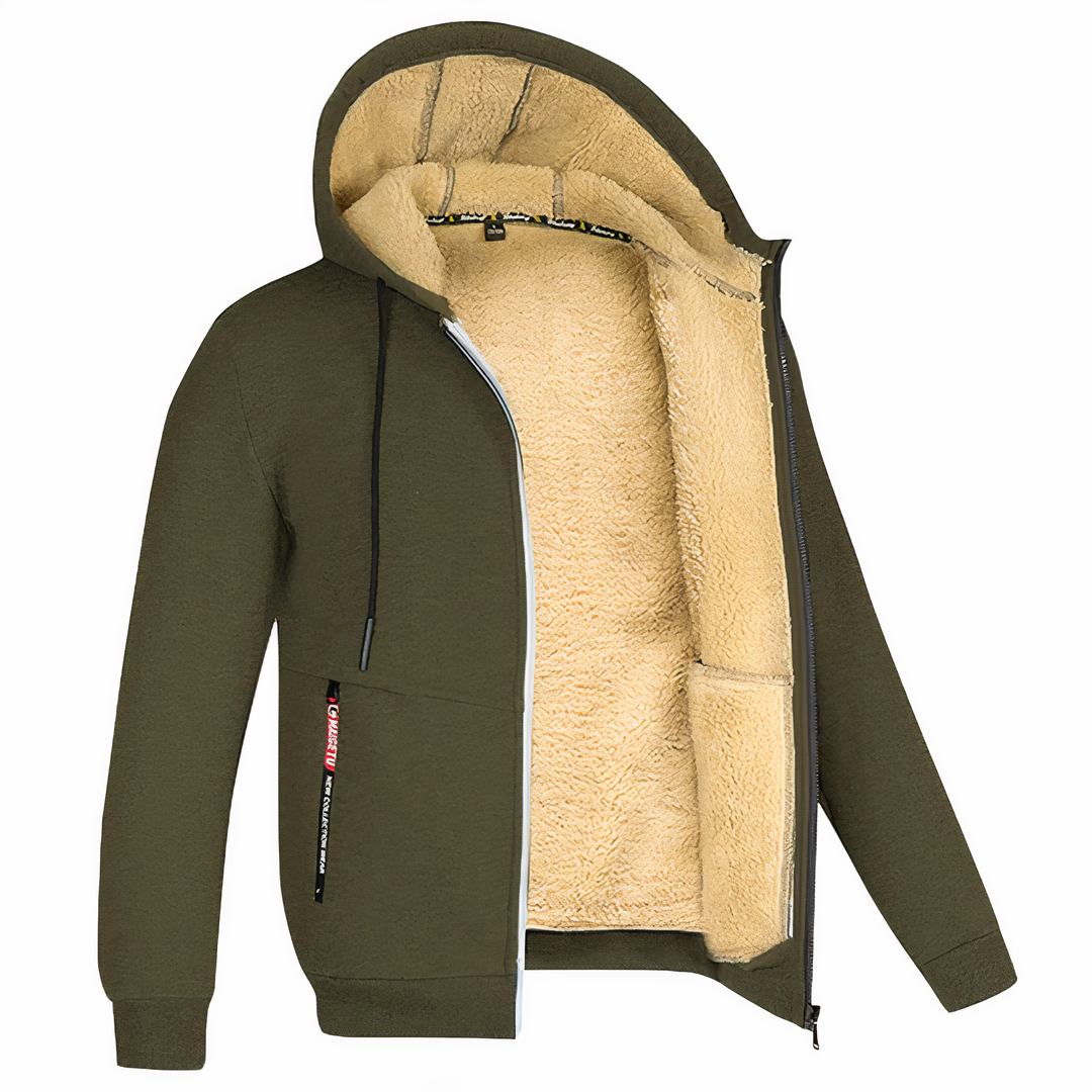 Jacket lined with fleece