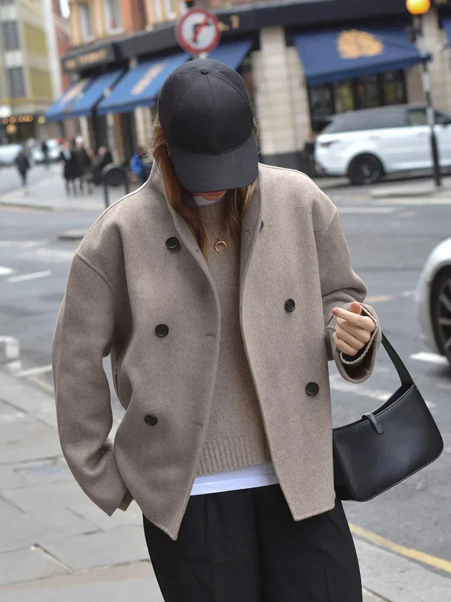 Style oversized button-down jacket